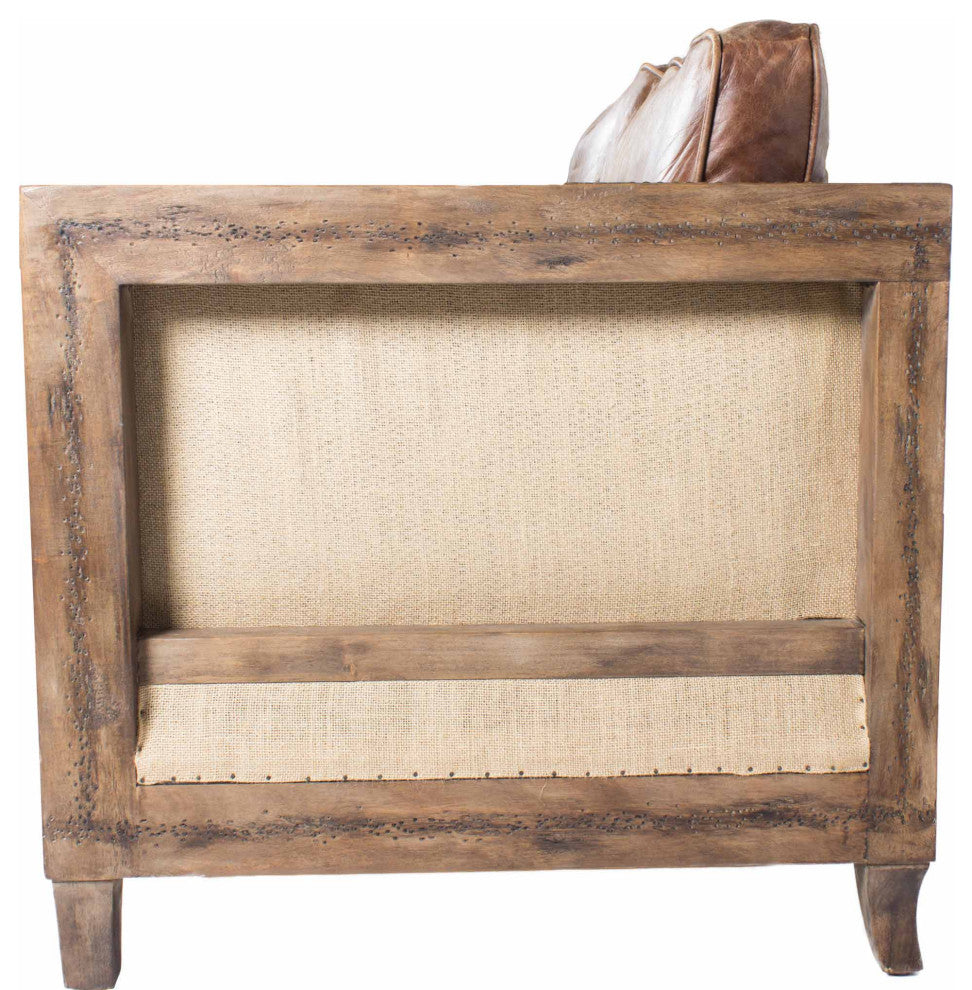 First of A Kind Darlington Sofa Grazed Brown Leather