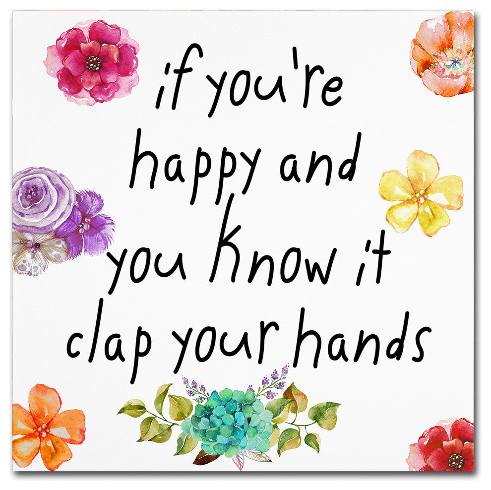 Color Bakery 'Happy' Canvas Art, 14x14