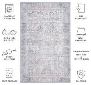 Safavieh Arizona Machine-Washable Collection ARZ199 Rug, Dark Sage/Ivory, 5'x8'