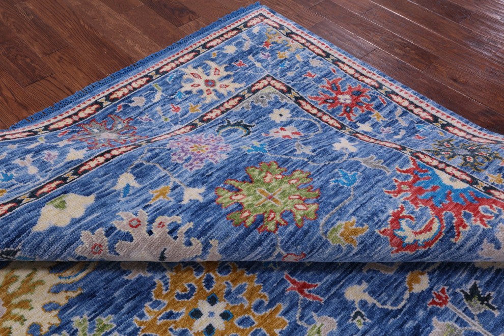 7' 11" X 9' 9" Hand Knotted Turkish Oushak Wool Rug - Q15735