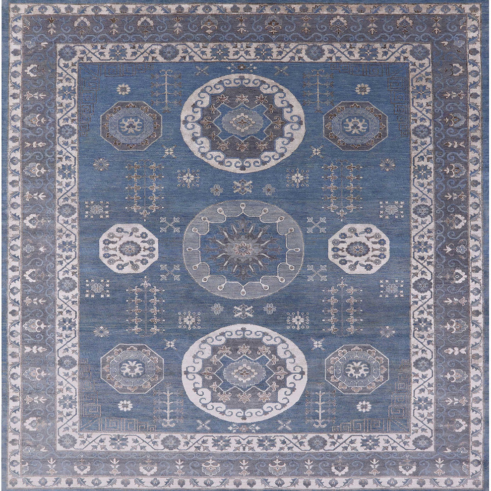 Ahgly Company Indoor Square Mid-Century Modern Area Rugs, 8' Square