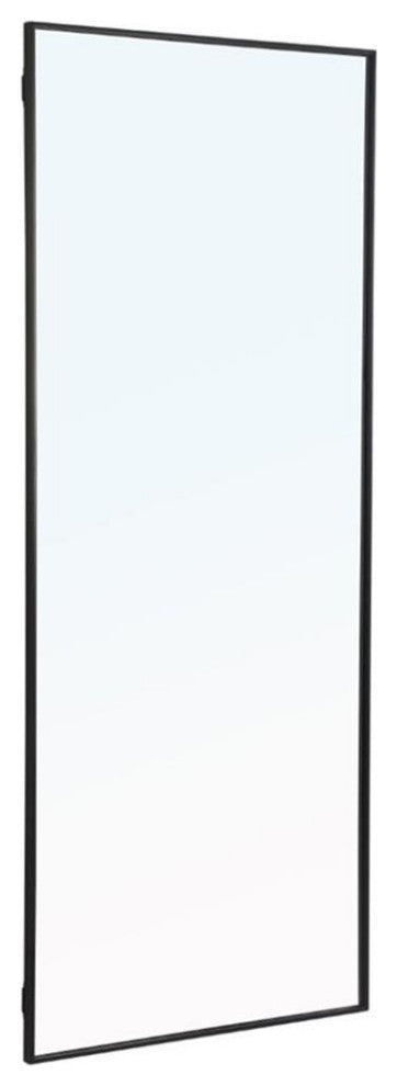 Elegant Decor Monet 72" x 30" Rectangle Metal Frame Mirror in Black
