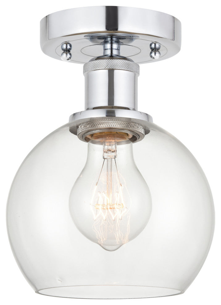 Innovations 616-1F-PC-G122-6 1 Light Semi-Flush Mount, Polished Chrome