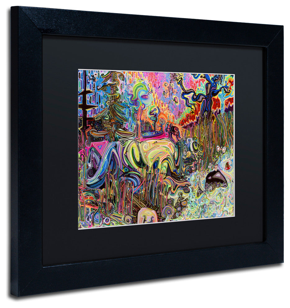 Josh Byer 'Water' Art, Black Frame, Black Mat, 14x11