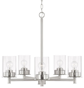 Capital Lighting 446851-532 Mason 5 Light 26"W Chandelier - Brushed Nickel