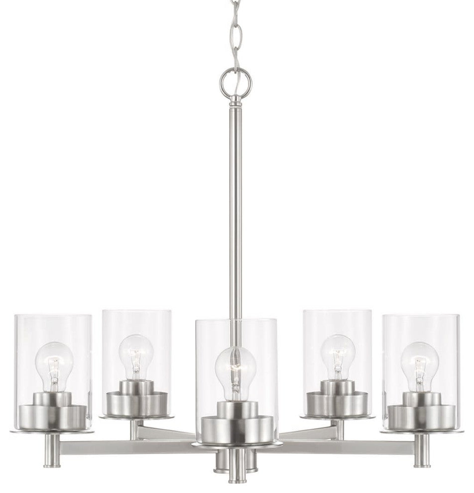 Capital Lighting 446851-532 Mason 5 Light 26"W Chandelier - Brushed Nickel