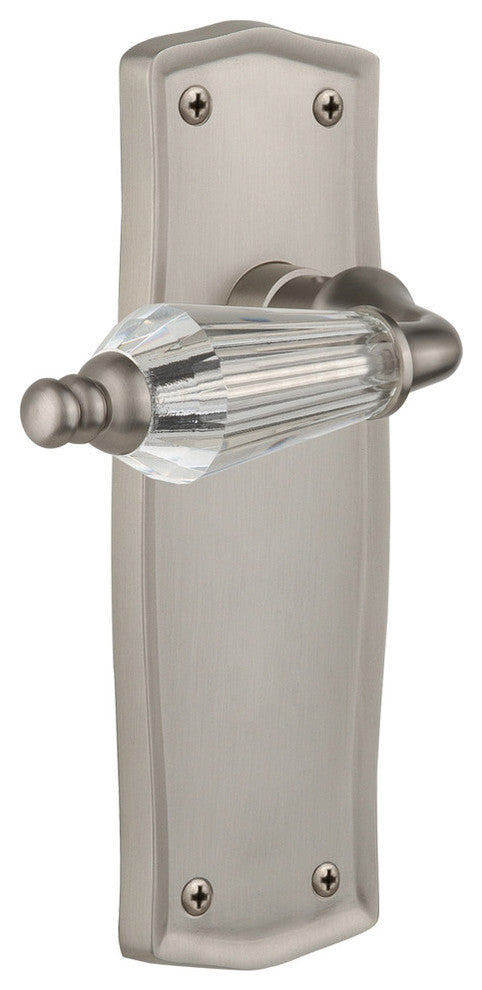 Prairie Plate Passage Parlor Lever, Satin Nickel