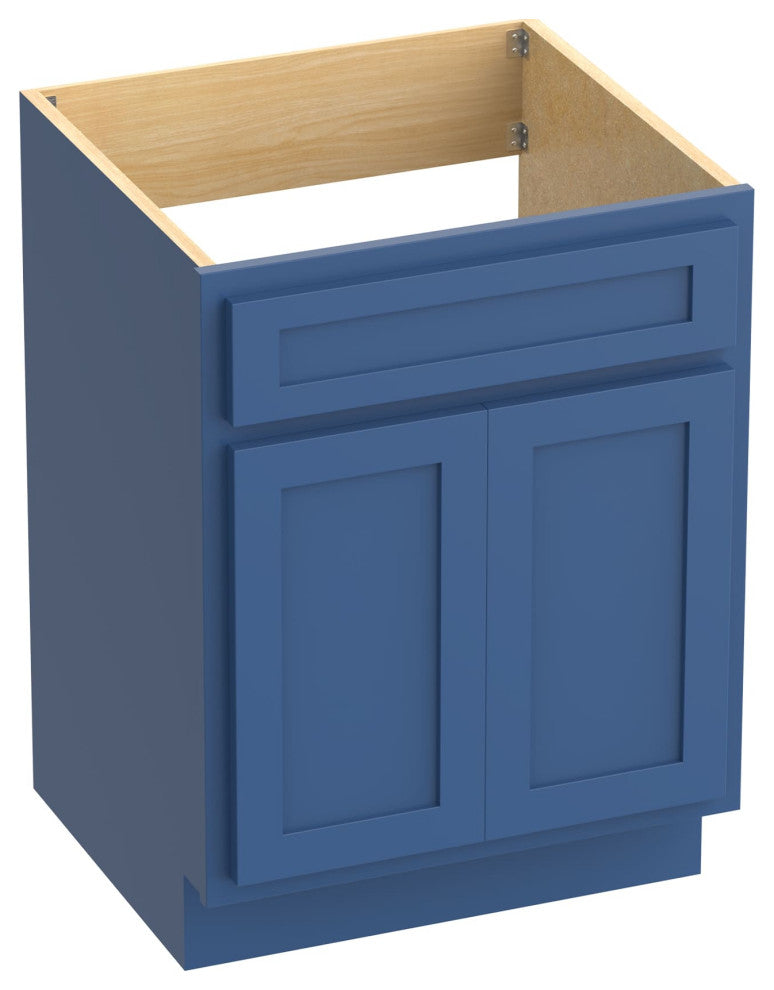 Vanity Art Vanity Base Cabinet, No Top, 24", Blue