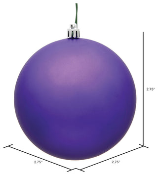 Vickerman 2.75" Purple Matte Ball Ornament, 12 per Bag