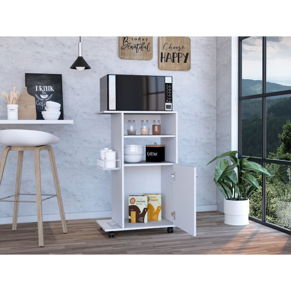 Columba Kitchen Cart, White