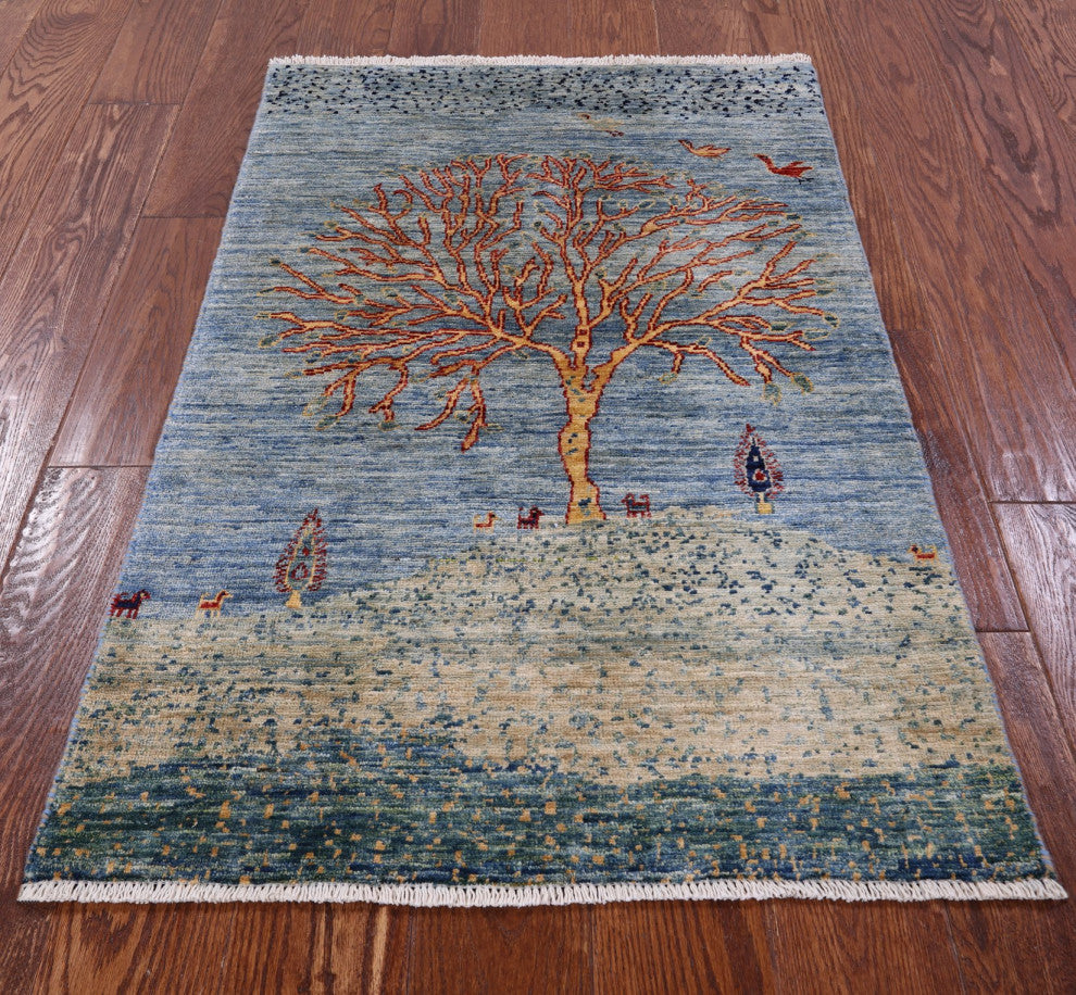 2' 5" X 3' 9" Tribal Persian Gabbeh Hand Knotted Rug - Q12698