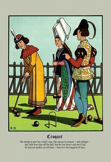 Croquet - Gallery Wrapped Canvas Art 28" x 42"