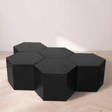 Eternal Modular Coffee Table, Black, 5 Piece
