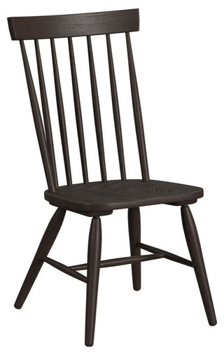 Windsor Solid Ash Dining Chair, Black, Set of 2