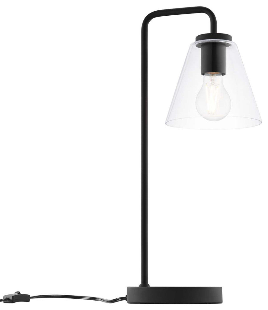 Element Glass Table Lamp, Black