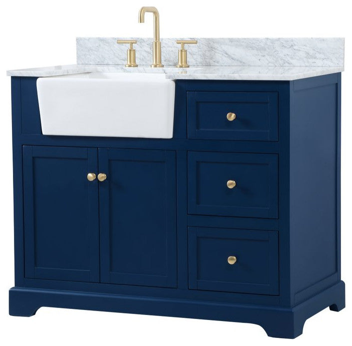 Home Living 22" Farmhouse Blue-Light Bathroom Vanity
