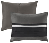 Madison Park Palmer Vera Microsuede 7-Piece Comforter Set, Black