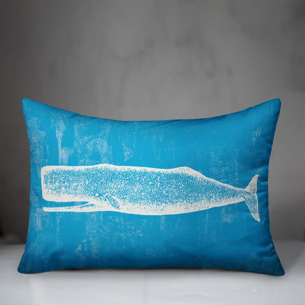 Blue Whale 14x20 Throw Pillow