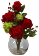 Rose and Hydrangea Silk Flower Arrangement