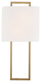 Crystorama FRE-422-VG, 2-Light Wall Mount, Vibrant Gold