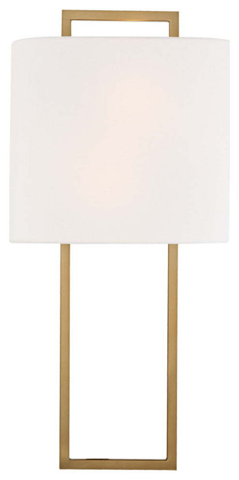 Crystorama FRE-422-VG, 2-Light Wall Mount, Vibrant Gold