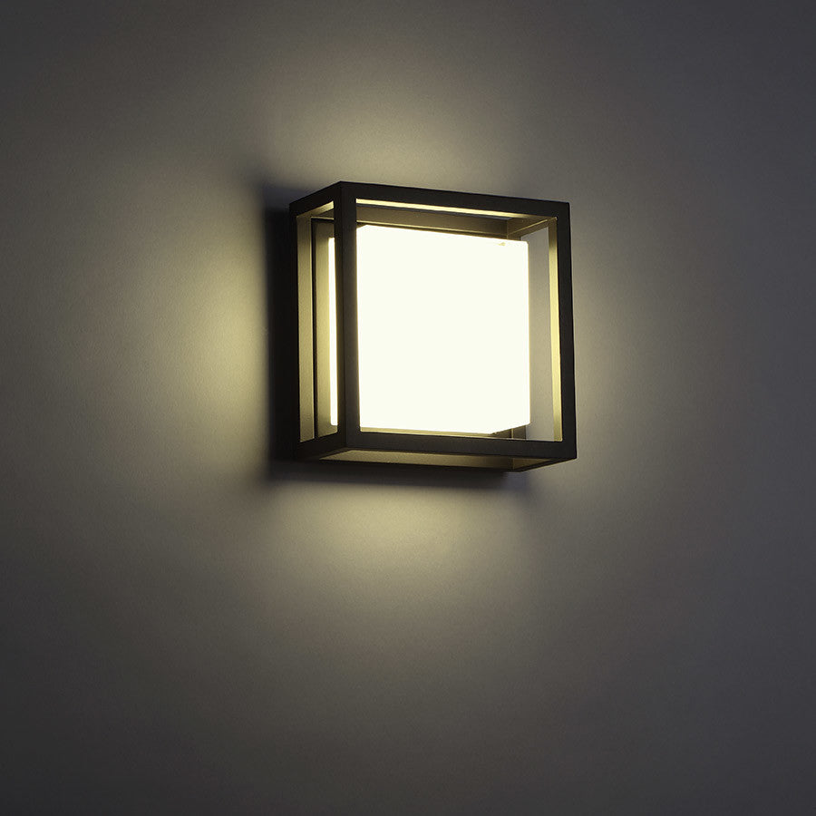 Modern Forms Framed 8" LED Outdoor Wall Light, Bronze