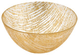 Gold Lines Handcrafted Glass Bowl D11"