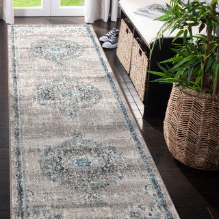 Montana Nieves Runner, Blue, 2'7" x 8', Medallion