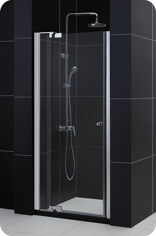 DreamLine Allure 55-56"Wx73"H Frameless Pivot Shower Door, Chrome