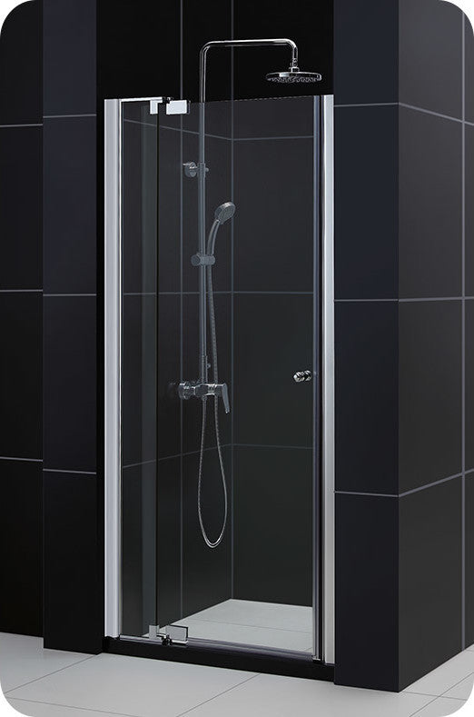DreamLine Allure 55-56"Wx73"H Frameless Pivot Shower Door, Chrome