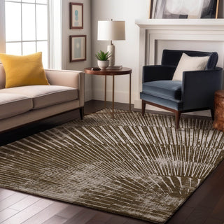 Premium Machine Washable Mayfield AMF542 Chocolate 8' x 10' Rug