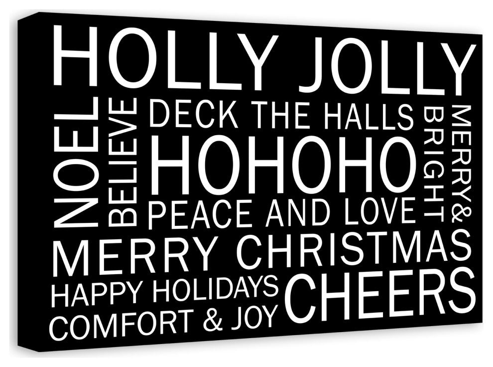 Christmas Sayings 3 16x24 Canvas Wall Art