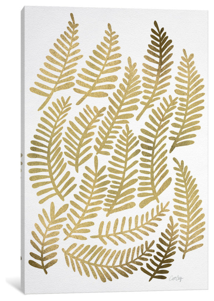 "Gold Fronds Artprint" by Cat Coquillette, 26x18x1.5