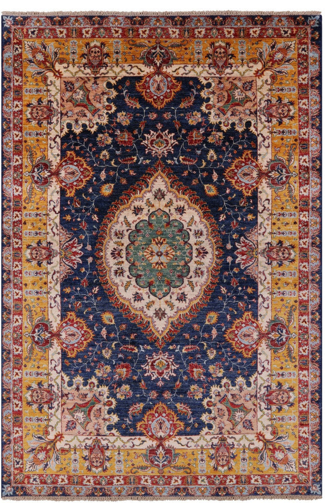 Hand-Knotted Super Kazak Wool Rug 6' 10" X 10' 1" Q7526