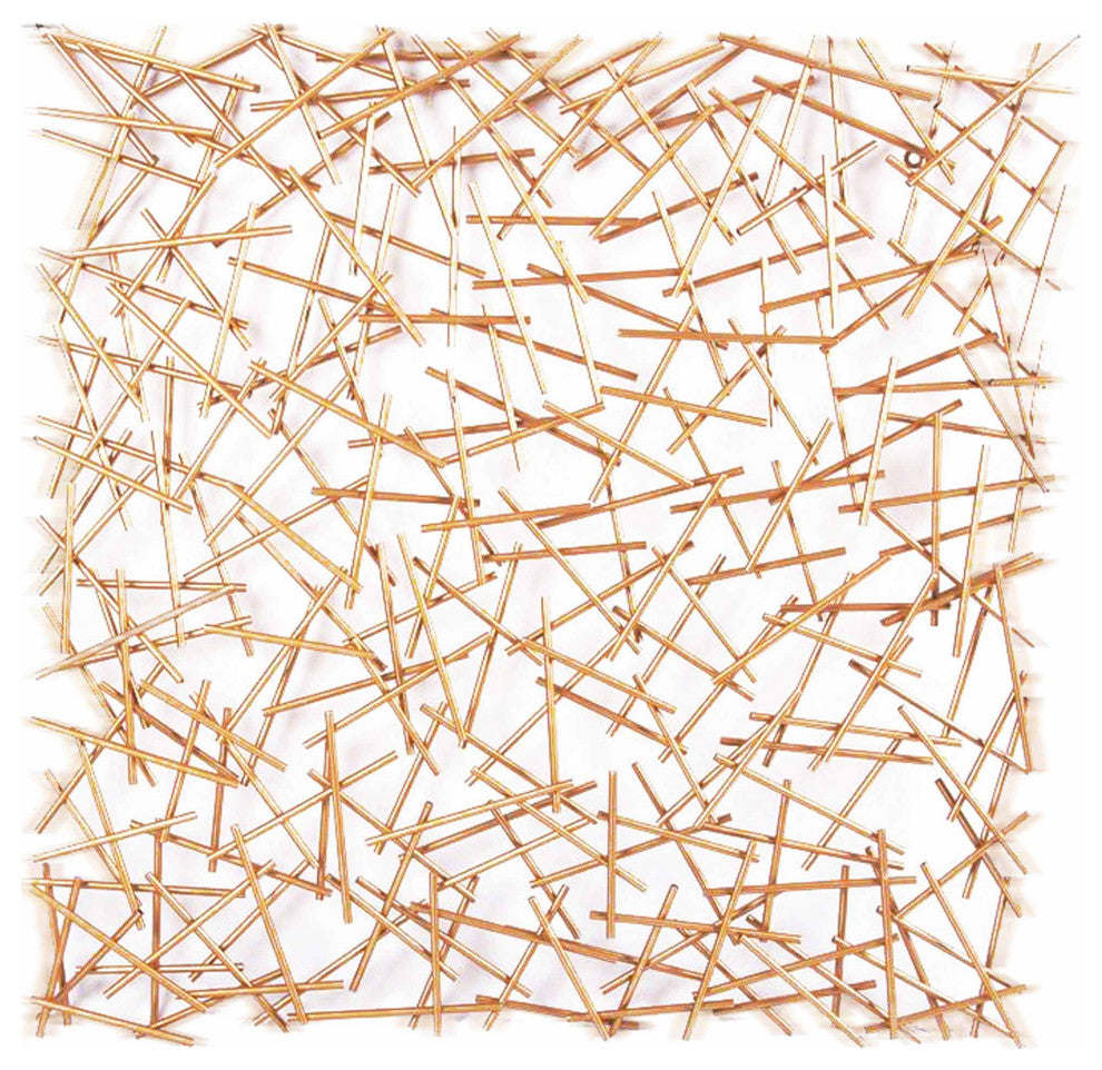 Contemporary Stix Wall Dcor - Gold