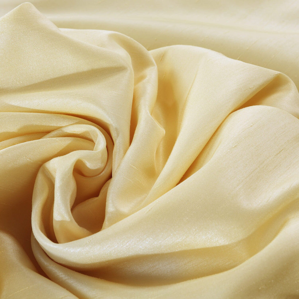 Crescent Moon Vintage Textured Faux Dupioni Silk Fabric Sample, 4Wx4L