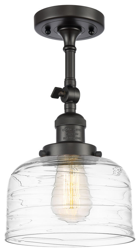 INNOVATIONS 201F-OB-G713-LED 1-Light Semi-Flush Mount Oil Rubbed Bronze