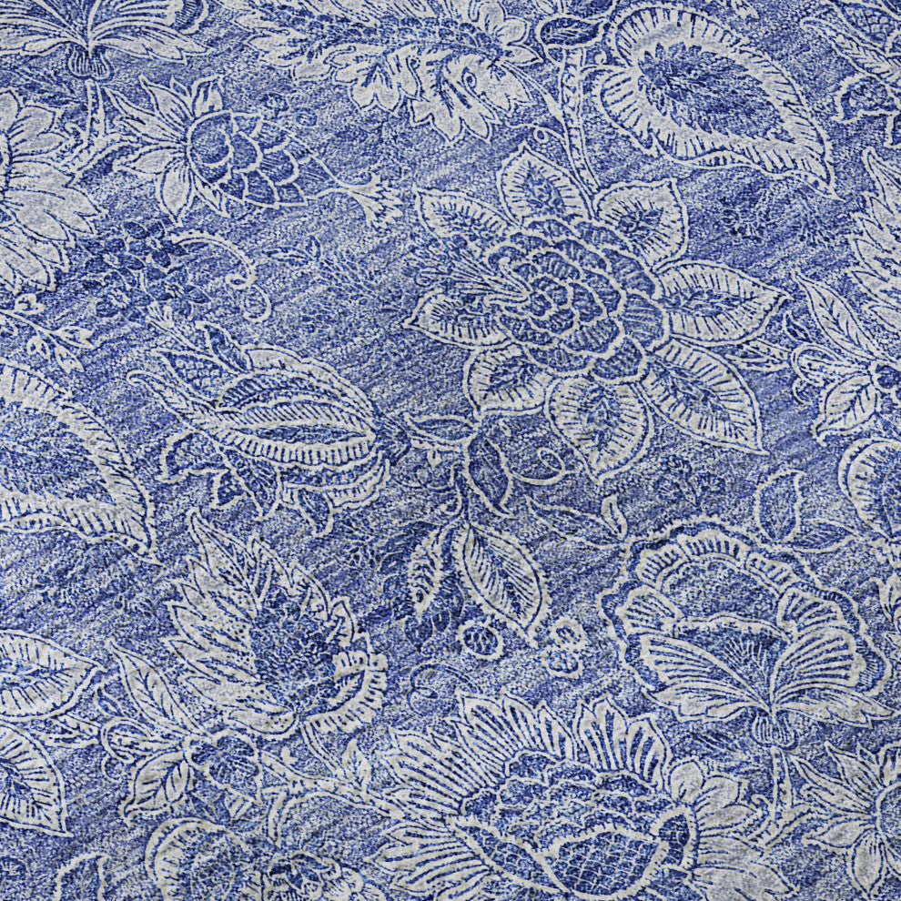 Premium Machine Washable Mayfield AMF662 Denim 3' x 5' Rug
