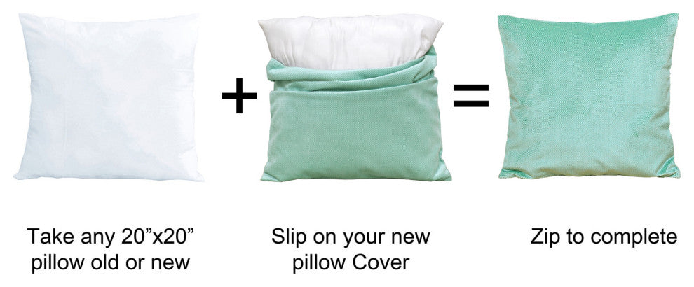 Milliken Plush Pillow Shell 2 Piece Set, Agate, 20" X 20"