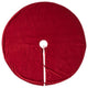 Handmade Luxurious Classic Velvet Christmas Tree Skirt-Garnet Red - 60"