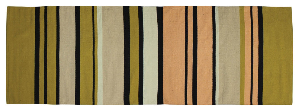 3' X 8' Multicolored Stripes Runner Rug