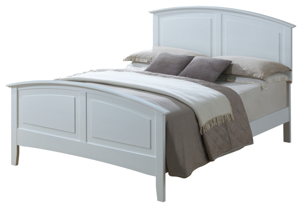 Oildale Panel Bed, White, Queen