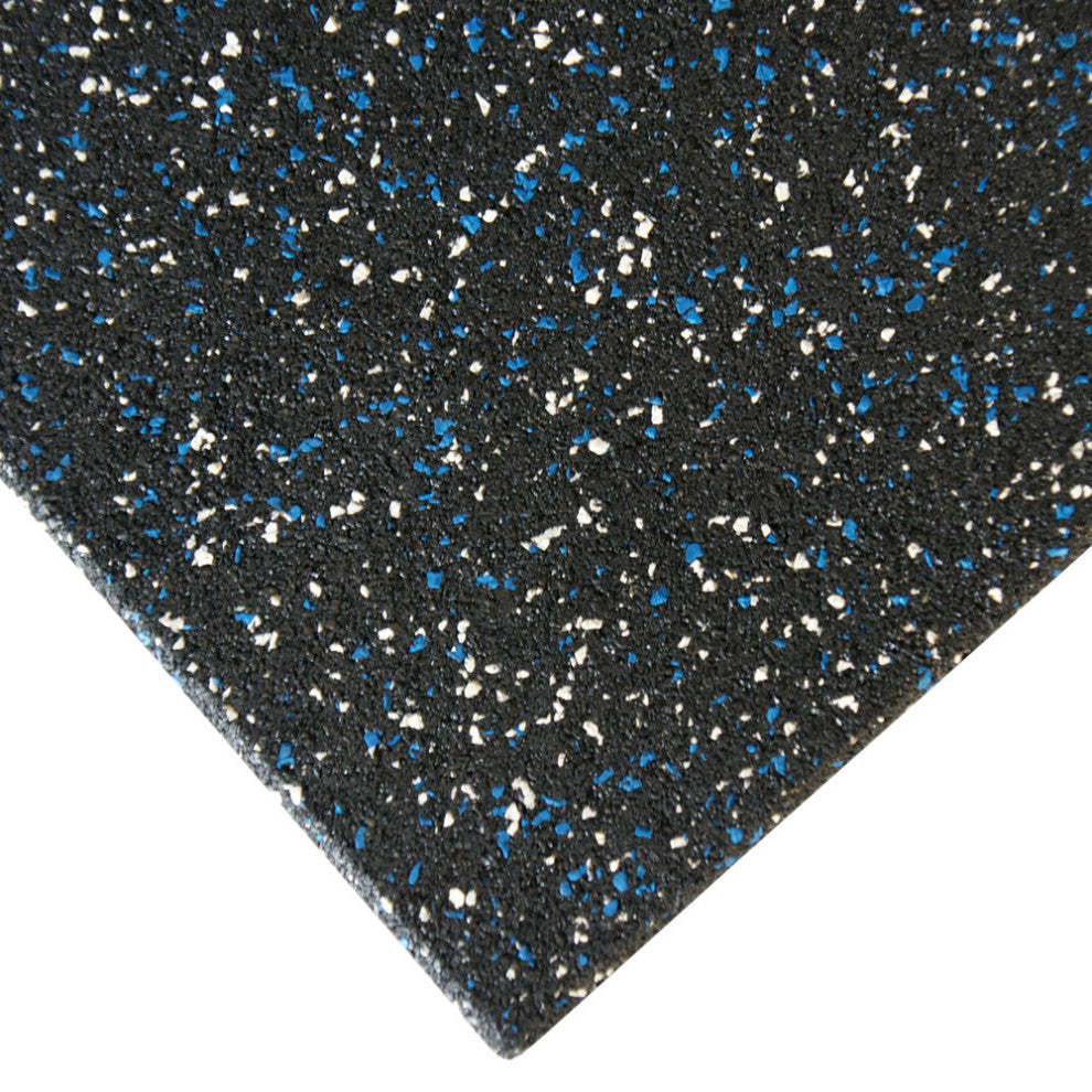 Eco-Safety Interlocking Tiles 3", Blue/White Speckled, 8-Pk