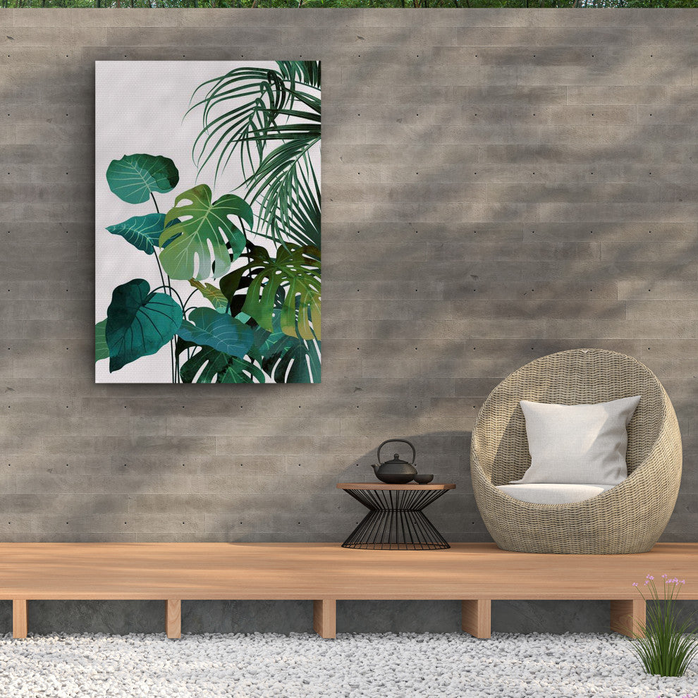 American Art Decor Tropical Leaves Outdoor Canvas Art Decor Print