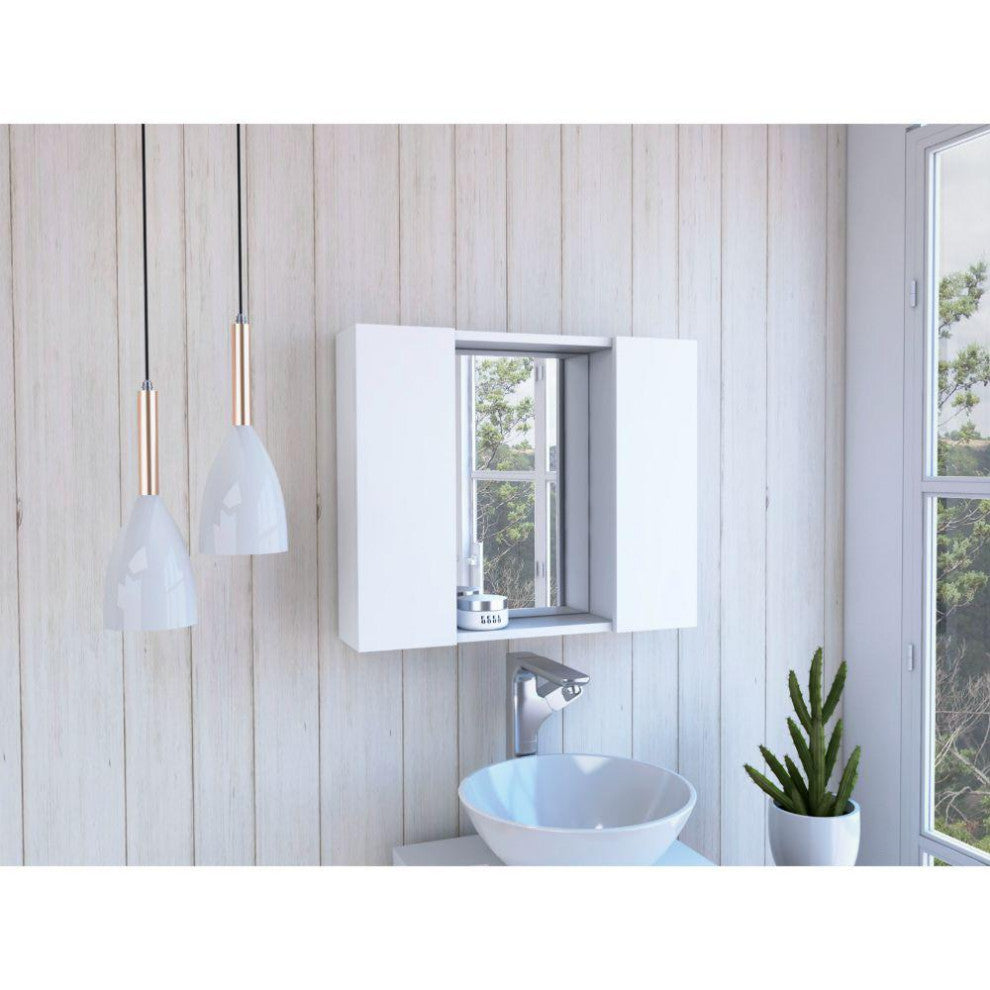 DEPOT E-SHOP Garnet Medicine Cabinet, Mirror, 6 Shelves
