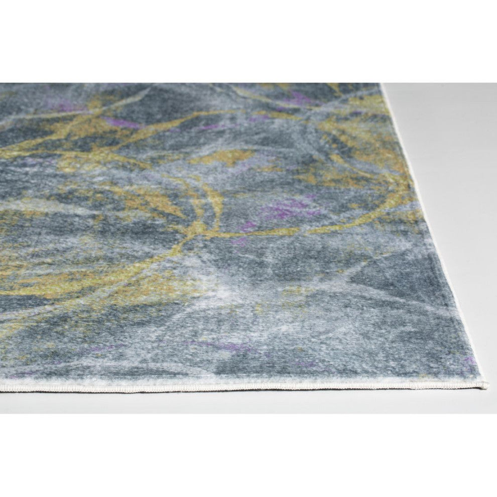 KAS Roxy 2808 Gray/Gold Visions Area Rug, 5'x7'6"
