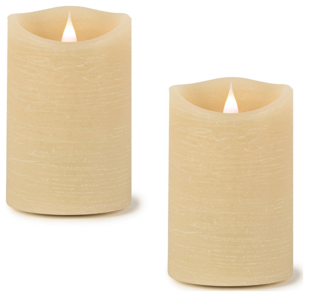 Simplux LED Designer Candle With Remote, Set of 2, 3.5"x5.5"H