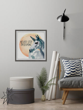 "Never Stop Dreaming" Framed Painting Print, 12"x12"