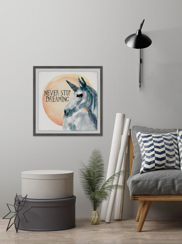 "Never Stop Dreaming" Framed Painting Print, 12"x12"