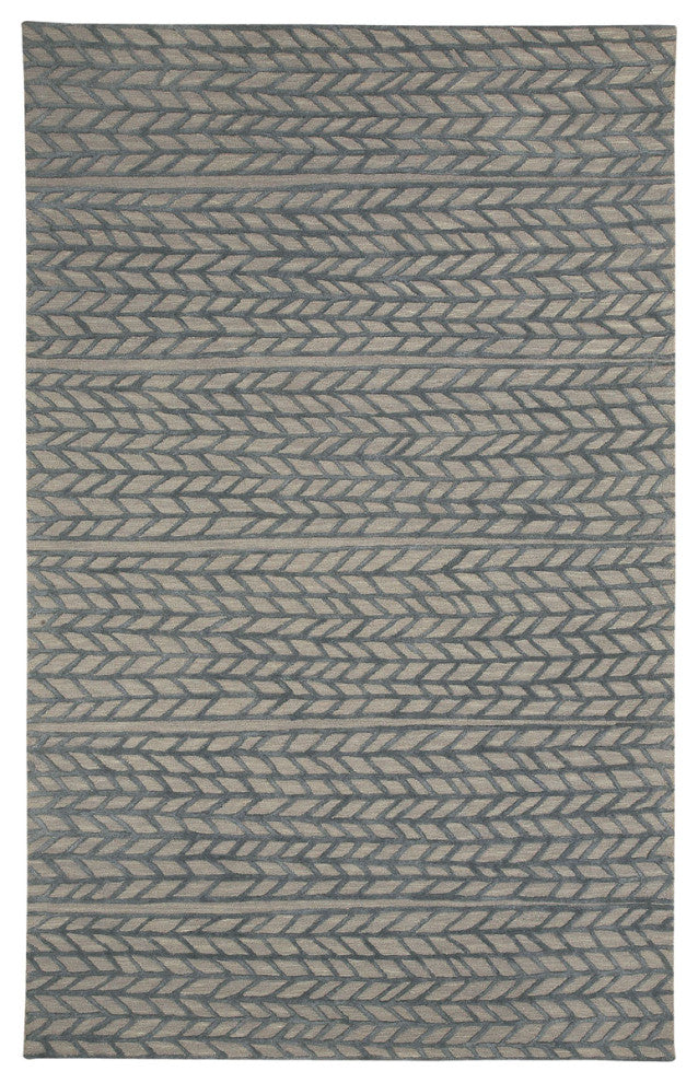 Capel Genevieve Gorder Spear Granite Smoke 3305_330 Hand Tufted Rugs - 5' X 8' R